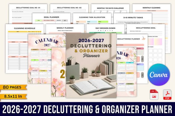 2026–2027 Decluttering Organizer Planner