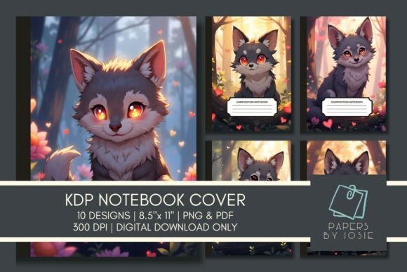 Cute Little Wolf KDP Notebook Cover: A Smart Foundation for Your Low-Content Publishing Business