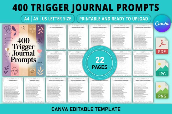 Editable 400 Trigger Journal Prompts: A Comprehensive Tool for Self-Discovery and Healing