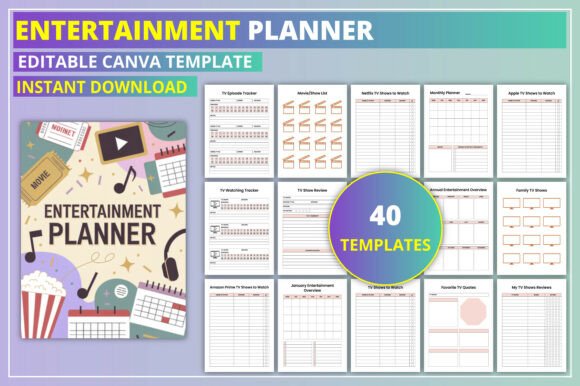 Editable Entertainment Planner: Track Your Media Life with Ease