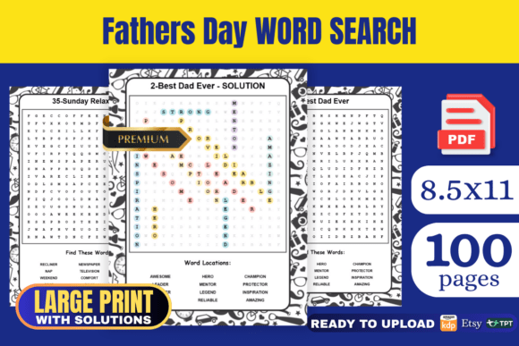 Fathers Day Word Search Book KDP Interior