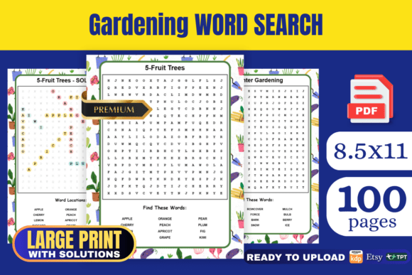 Gardening Word Search KDP Interior: A Thoughtful Blend of Relaxation and Creative Publishing