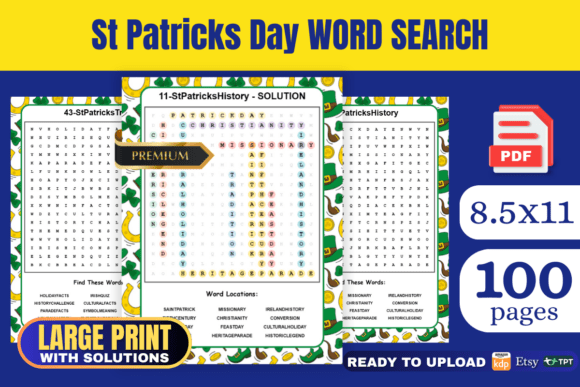 St Patricks Day Word Search Book KDP – A Complete Publishing Solution for Seasonal Sellers