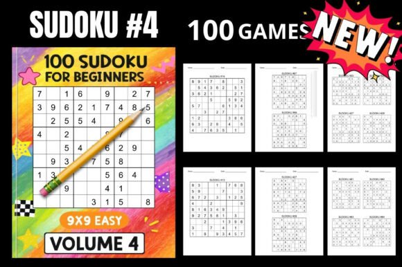 Sudoku 4 – 100 Easy Games 9x9: Your Gateway to Relaxed, Brain-Boosting Puzzle Fun