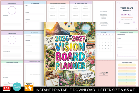 Vision Board Planner 2026–2027