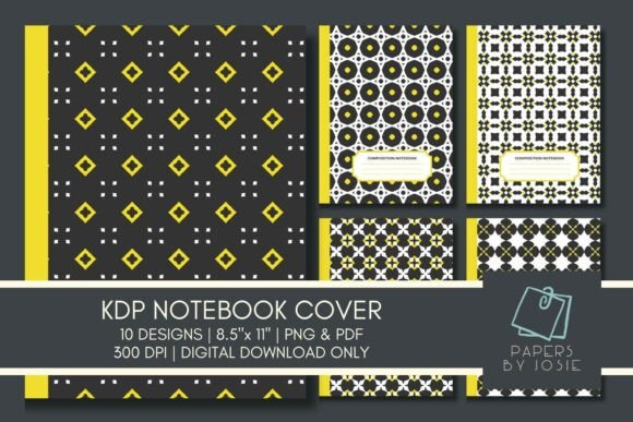 Yellow Geometric KDP Notebook Cover